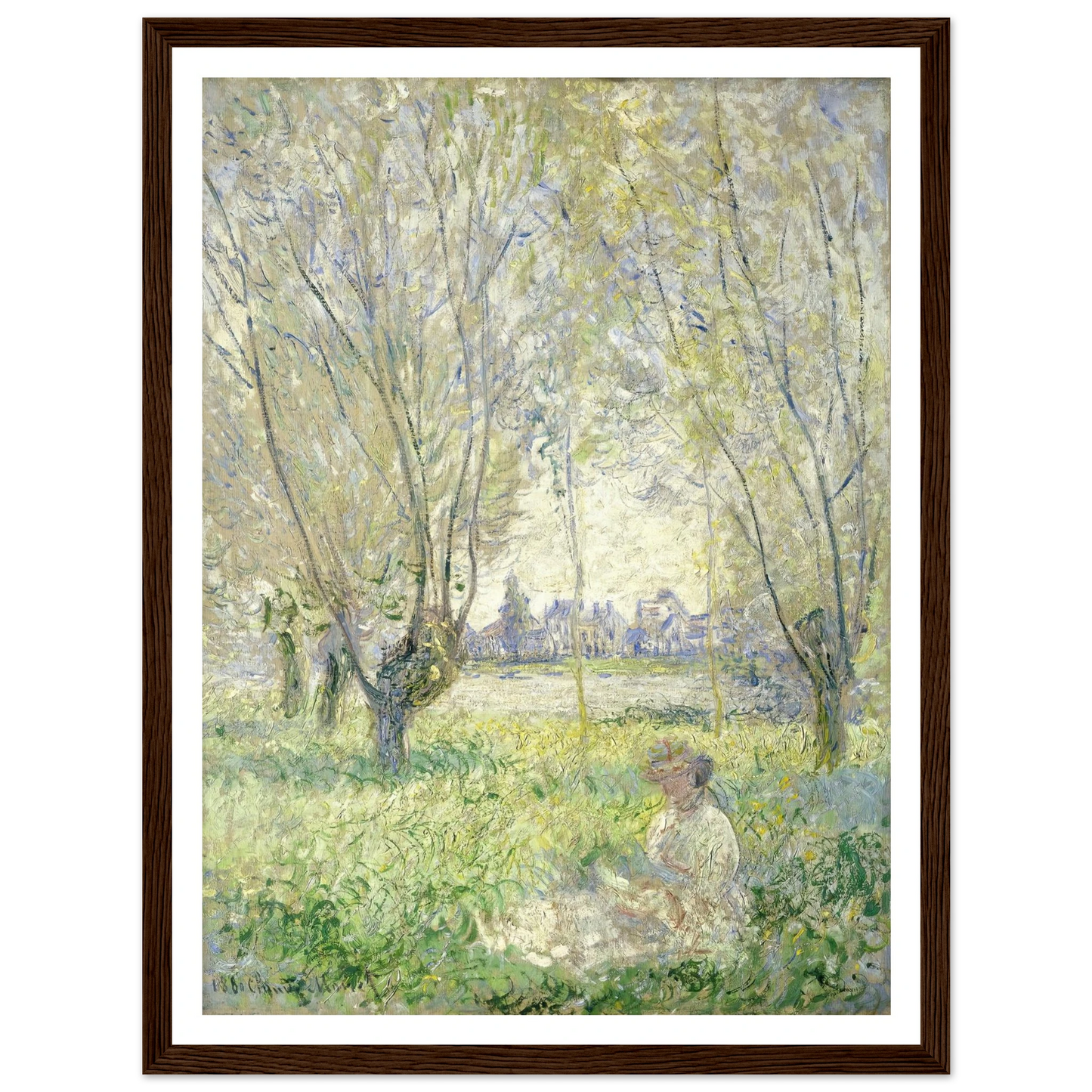 Woman Seated under the Willows (1880) Art Print | Claude Monet-Quipham Collections