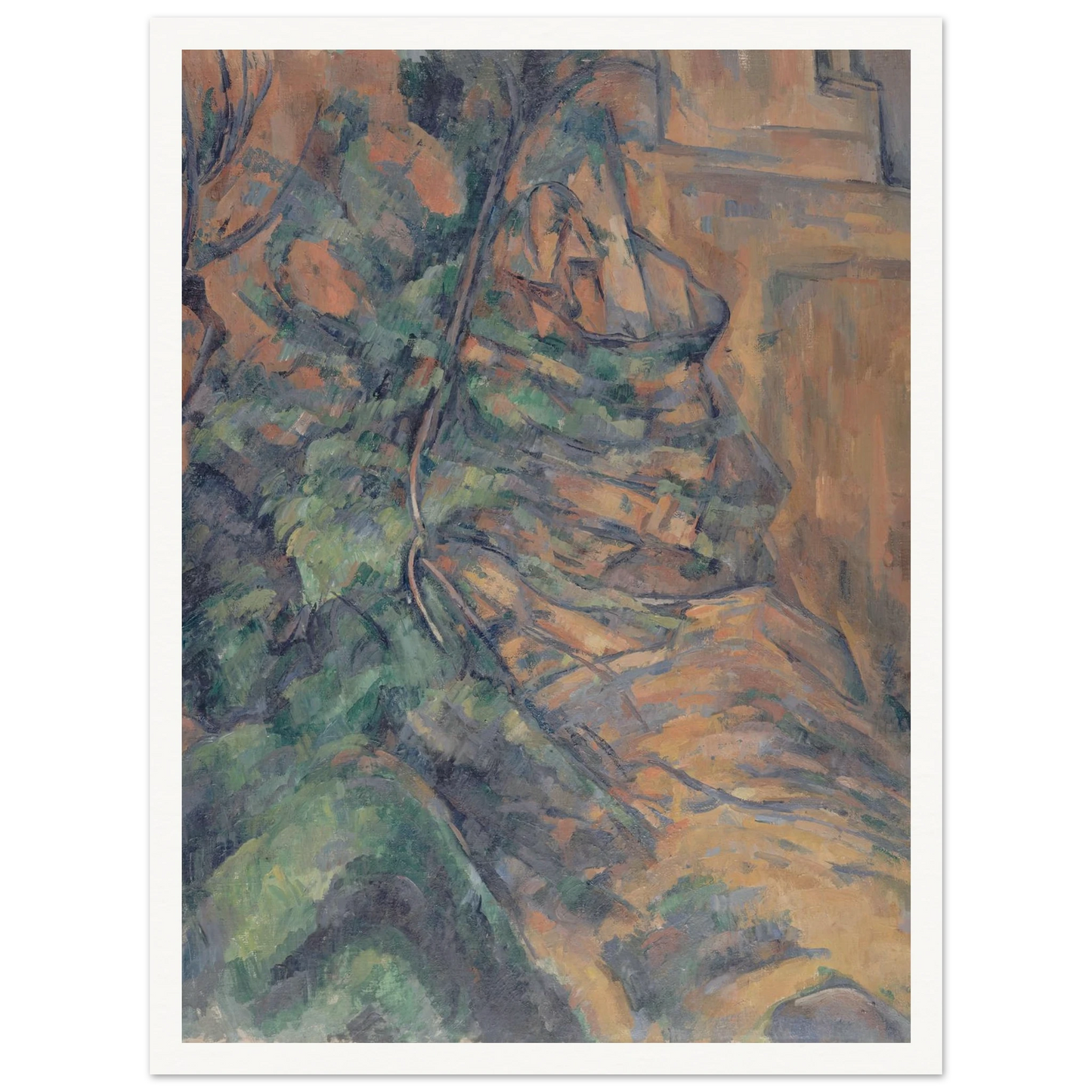 Rochers et branches à Bibémus (1895-1904) Art Print | Paul Cezanne-Quipham Collections