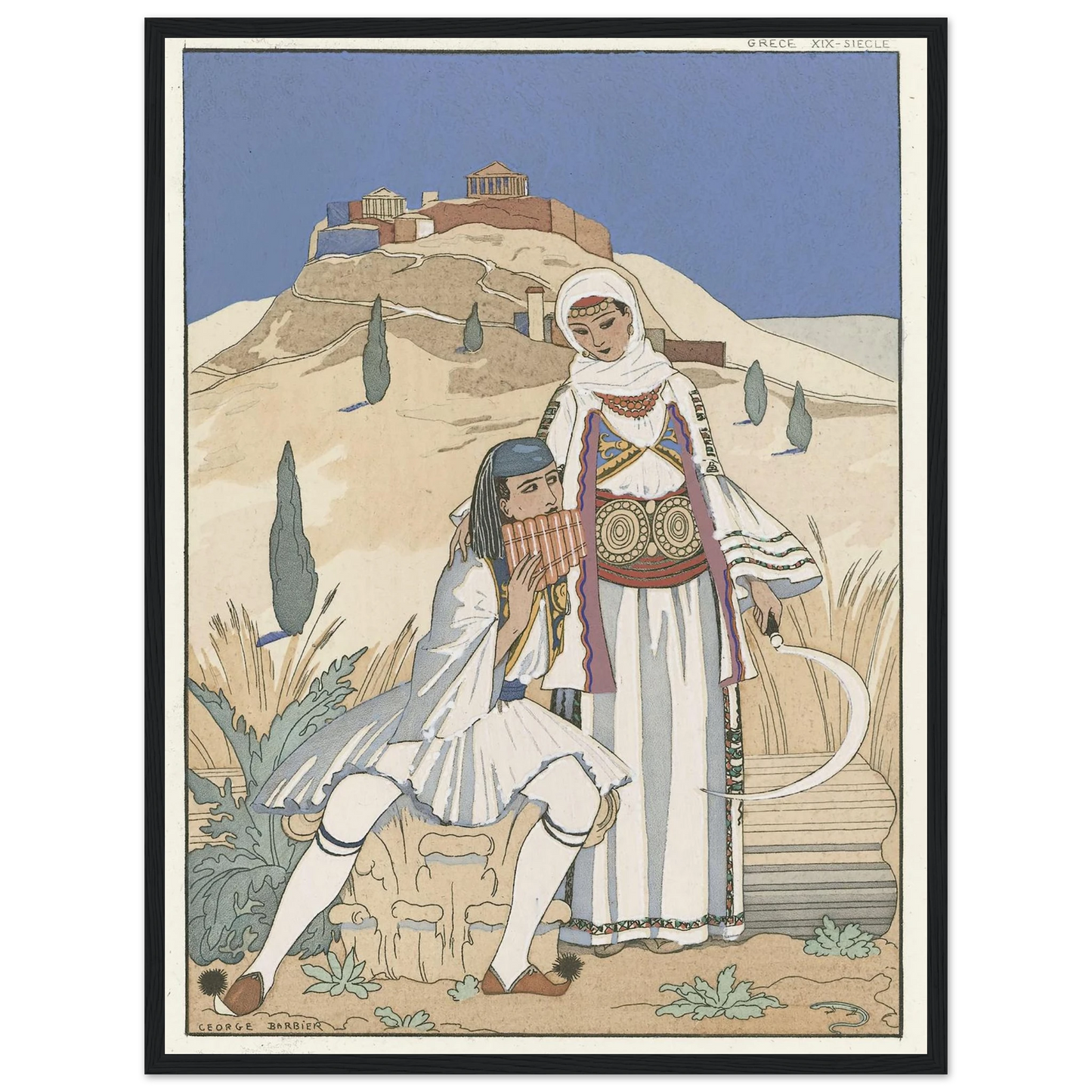 La flute de Pan (1923) Art Print | George Barbier-Quipham Collections