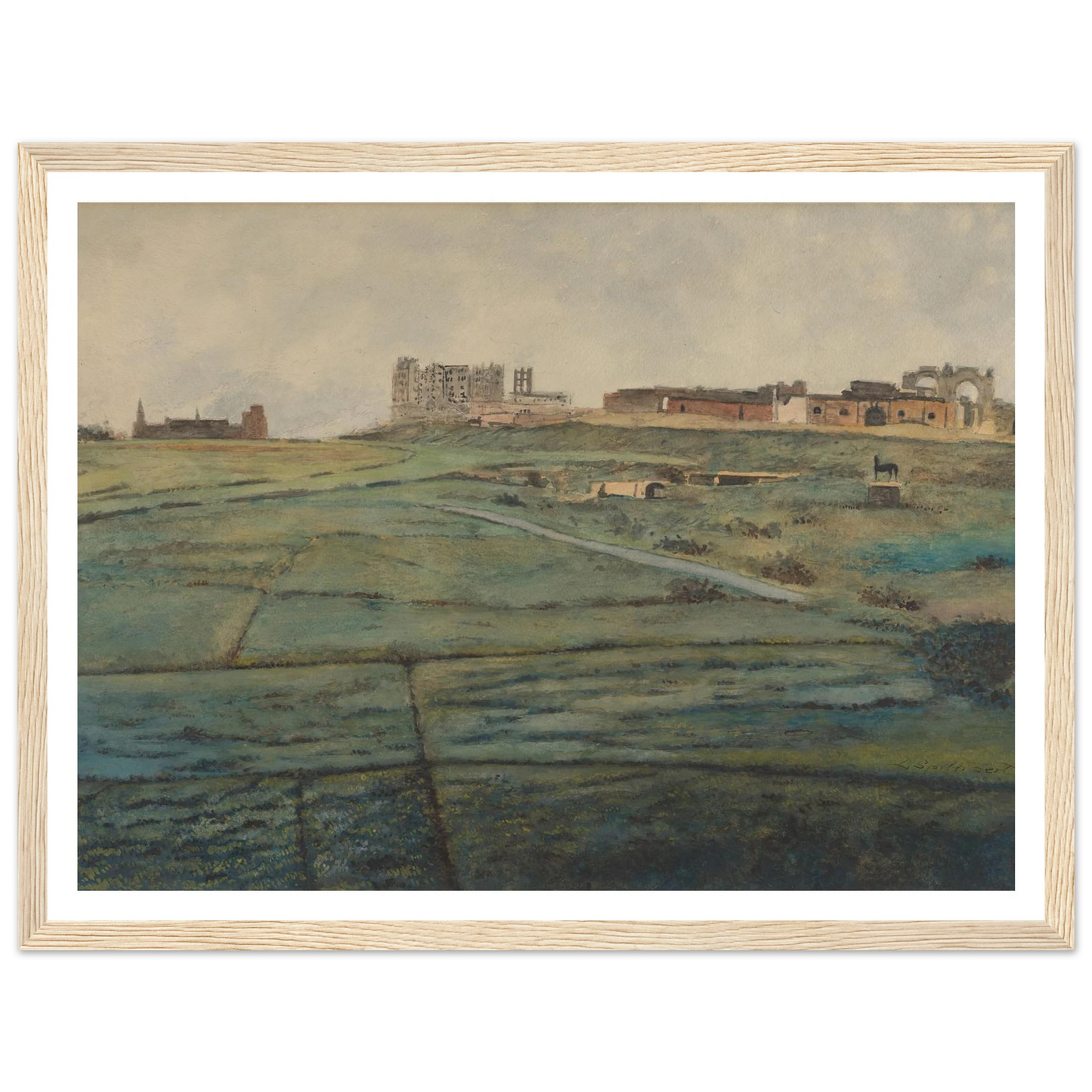 De Wellingtonrenbaan en het Royal Palace Hotel te Oostende kort na de Tweede Wereldoorlog (1945) Art Print | Leon Spilliaert-Quipham Collections