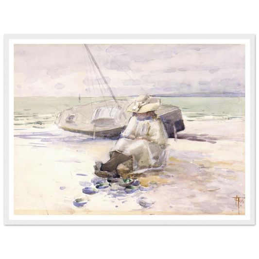 Girl on the beach (1900) Art Print | Frances Hodgkins-Quipham Collections