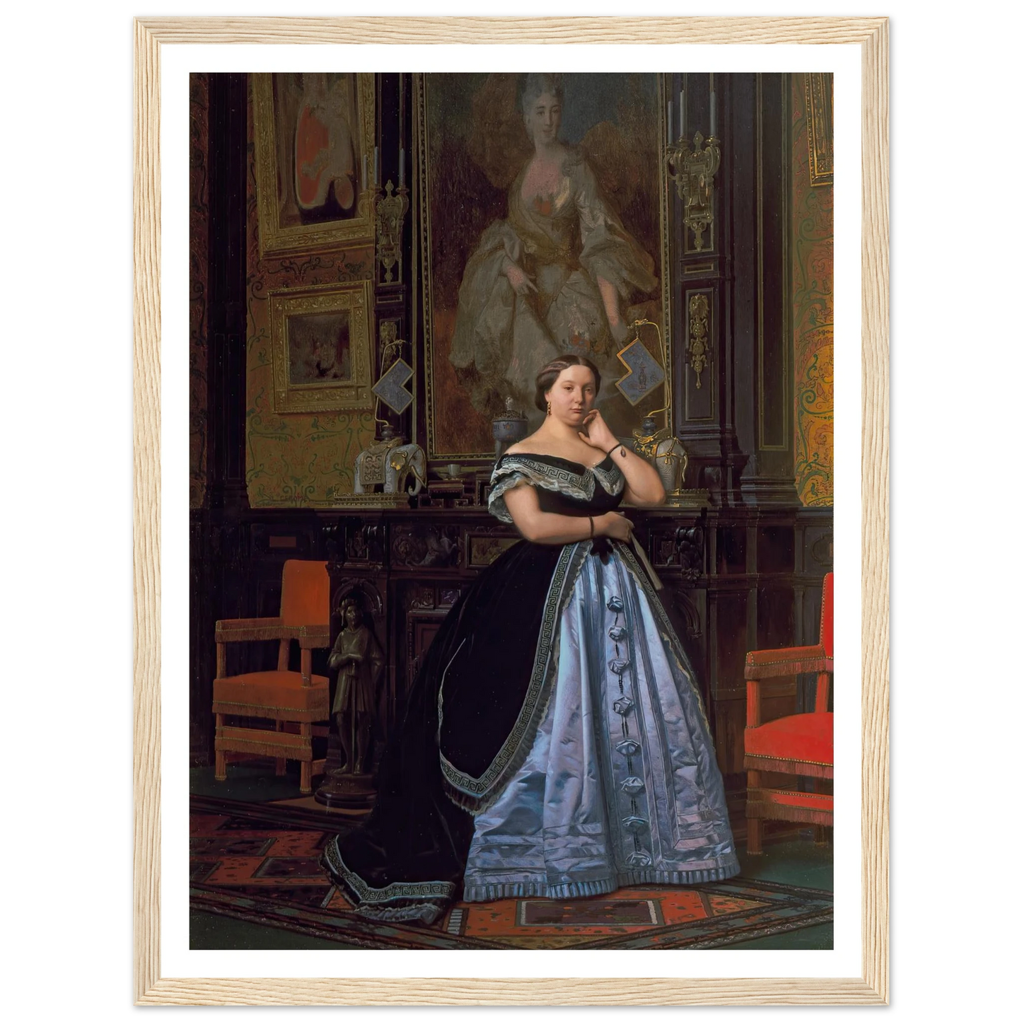 Portrait of Charlotte de Rothschild (1866) Art Print | Jean Leon Gerome-Quipham Collections