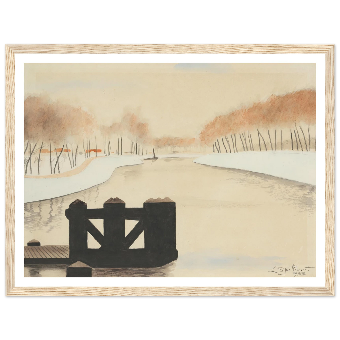 De Keignaertkreek in Zandvoorde (1933) Art Print | Leon Spilliaert-Quipham Collections