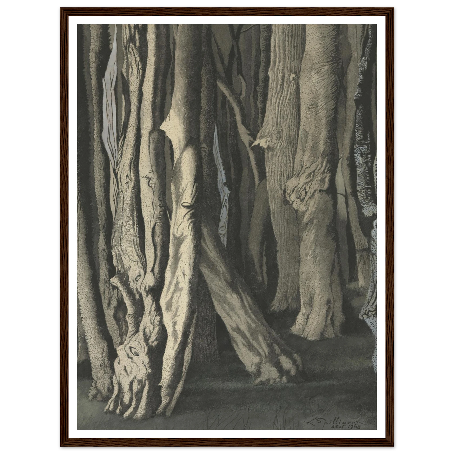 Bomen (Knoestige boomstammen) (1938) Art Print | Leon Spilliaert-Quipham Collections