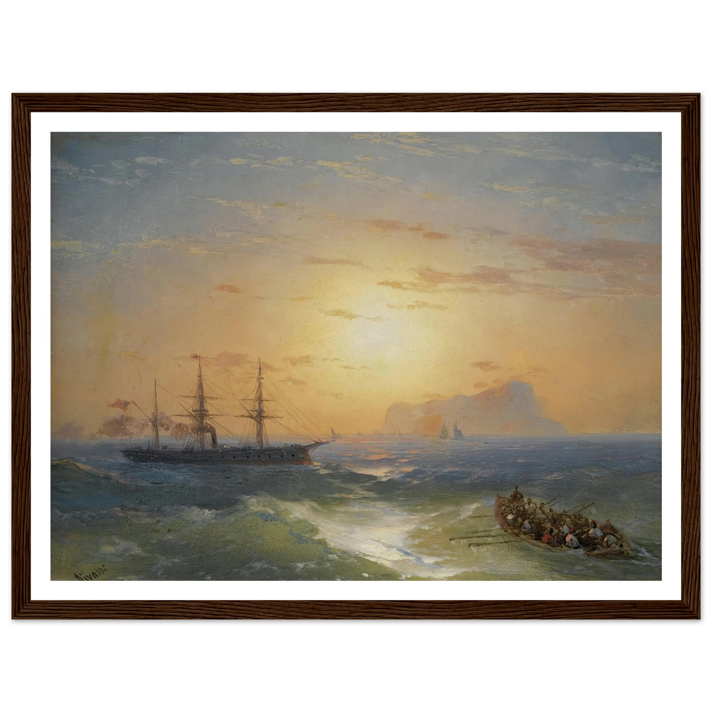 Shipping Off Ischia Art Print | Ivan Konstantinovich Aivazovsky-Quipham Collections