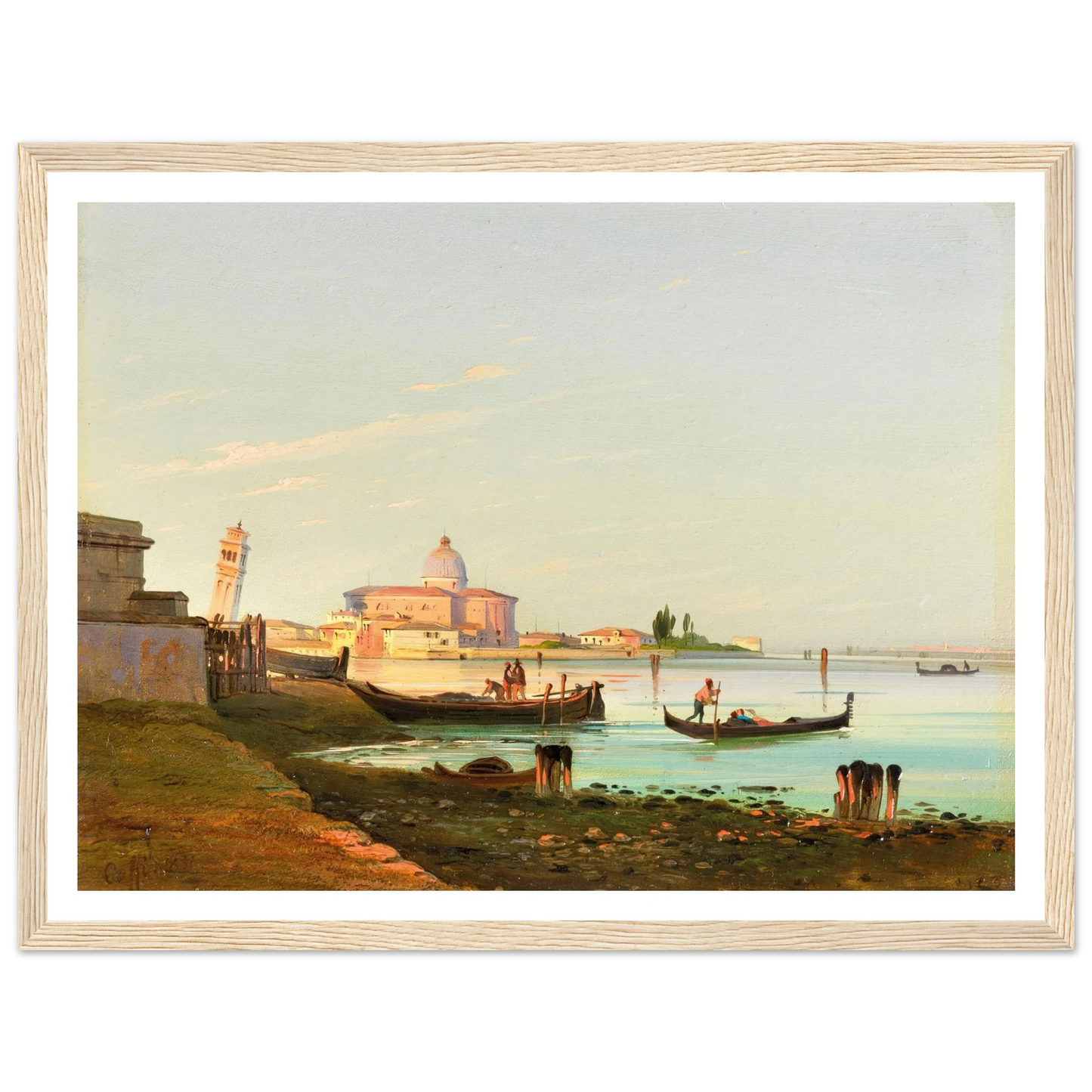 Venice, a View of San Pietro di Castello (1851) Art Print | Ippolito Caffi-Quipham Collections