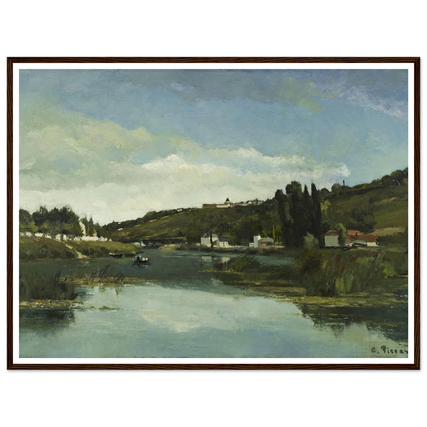 The Marne at Chennevières Art Print | Camille Pissarro-Quipham Collections