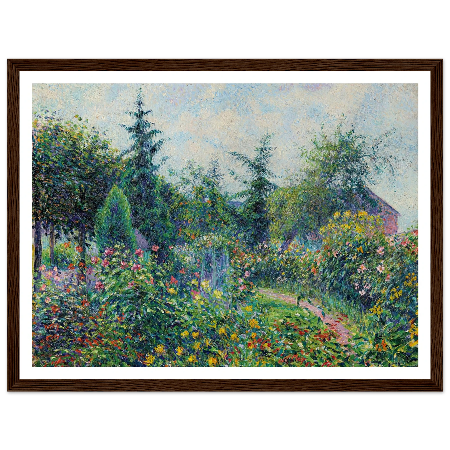 Jardin et poulailler chez Octave Mirbeau, Les Damps (1892) Art Print | Camille Pissarro-Quipham Collections
