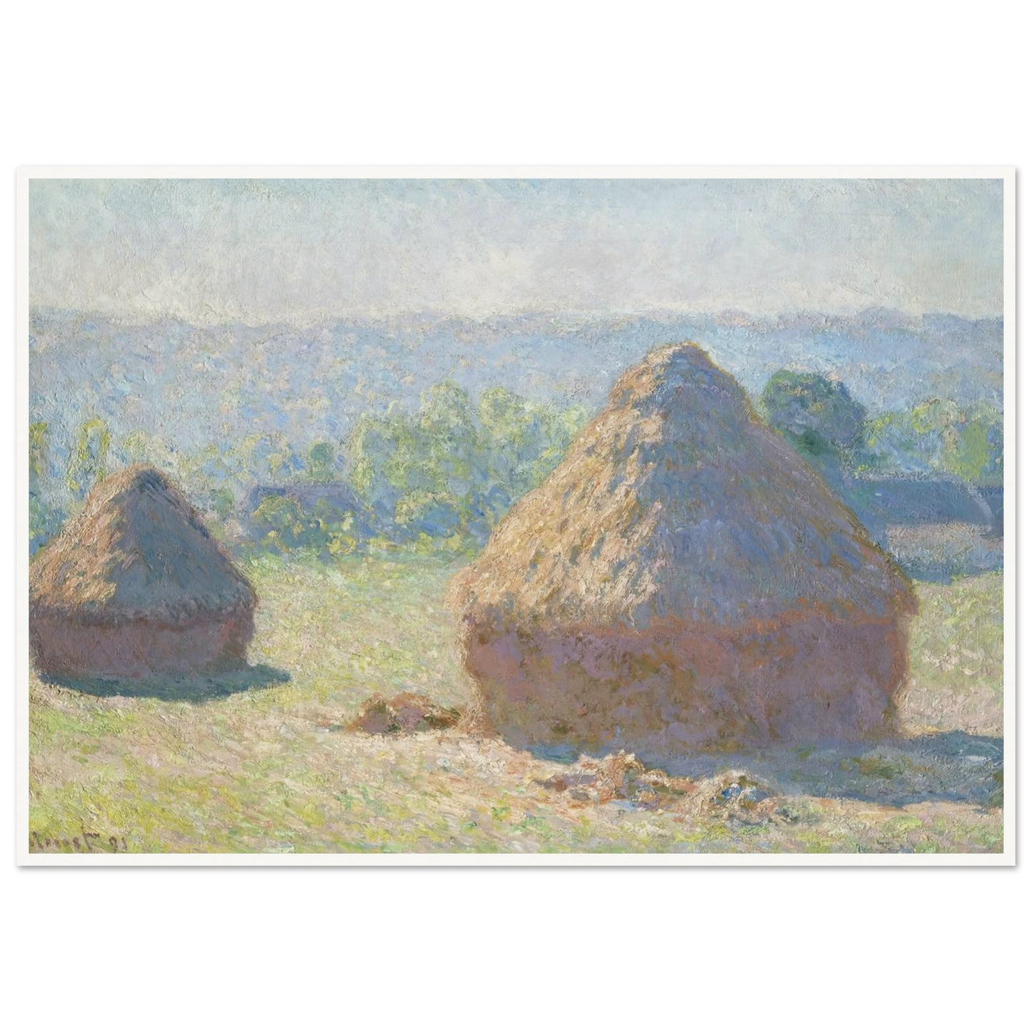 Haystacks, end of Summer (1891) Art Print | Claude Monet-Quipham Collections