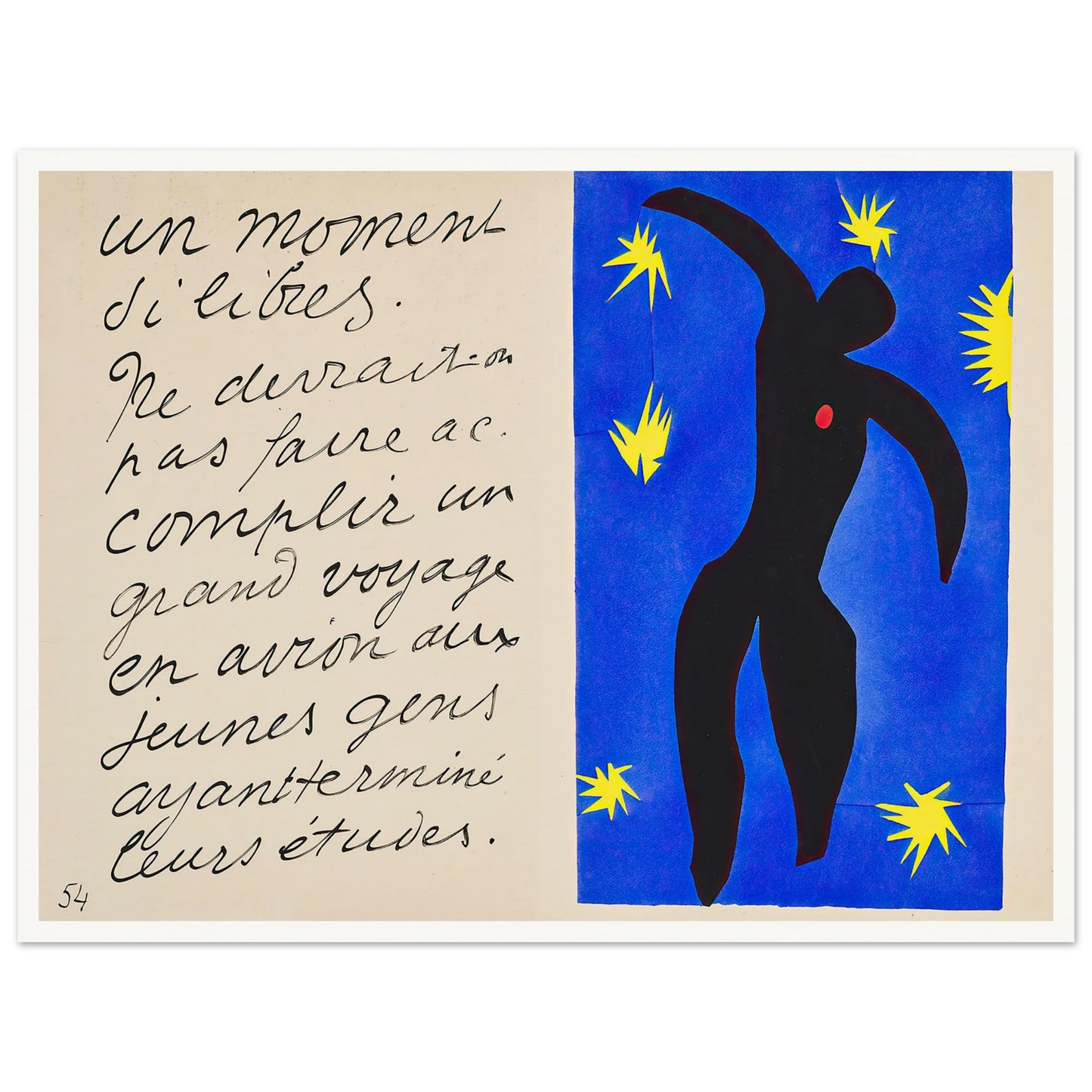 Icarus (1947) Art Print | Henri Matisse-Quipham Collections