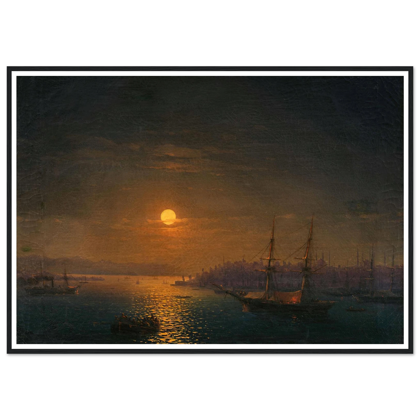 Istanbul; The Golden Horn in the moonlight (1868) Art Print | Ivan Konstantinovich Aivazovsky-Quipham Collections