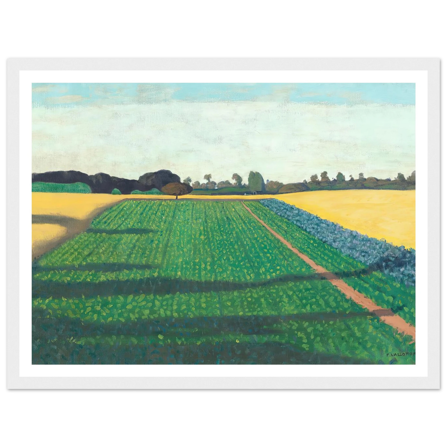 The Fields, Plateau Of Red Cross (1914) Art Print | Felix Vallotton-Quipham Collections