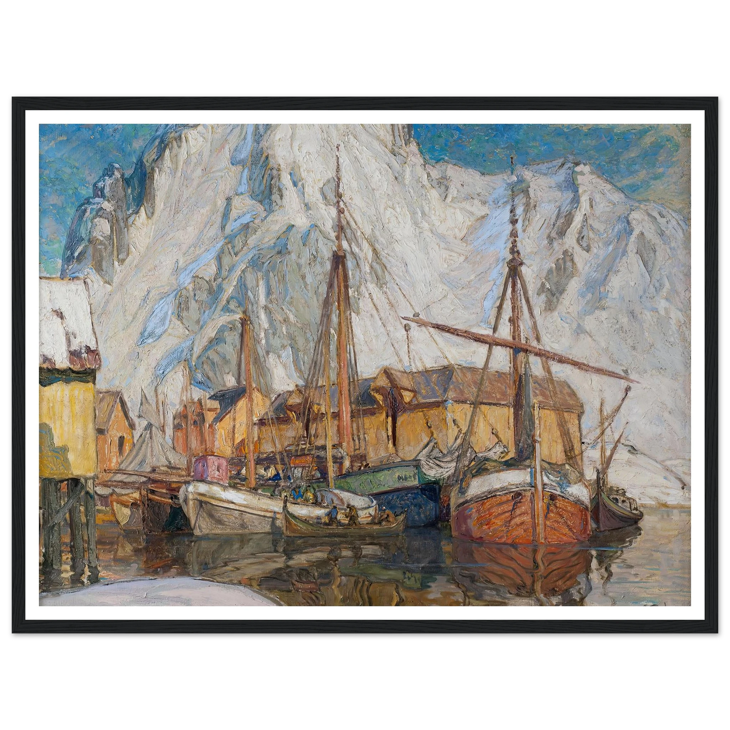 The Harbour at Svolvaer, Lofoten Art Print | Anna Boberg-Quipham Collections