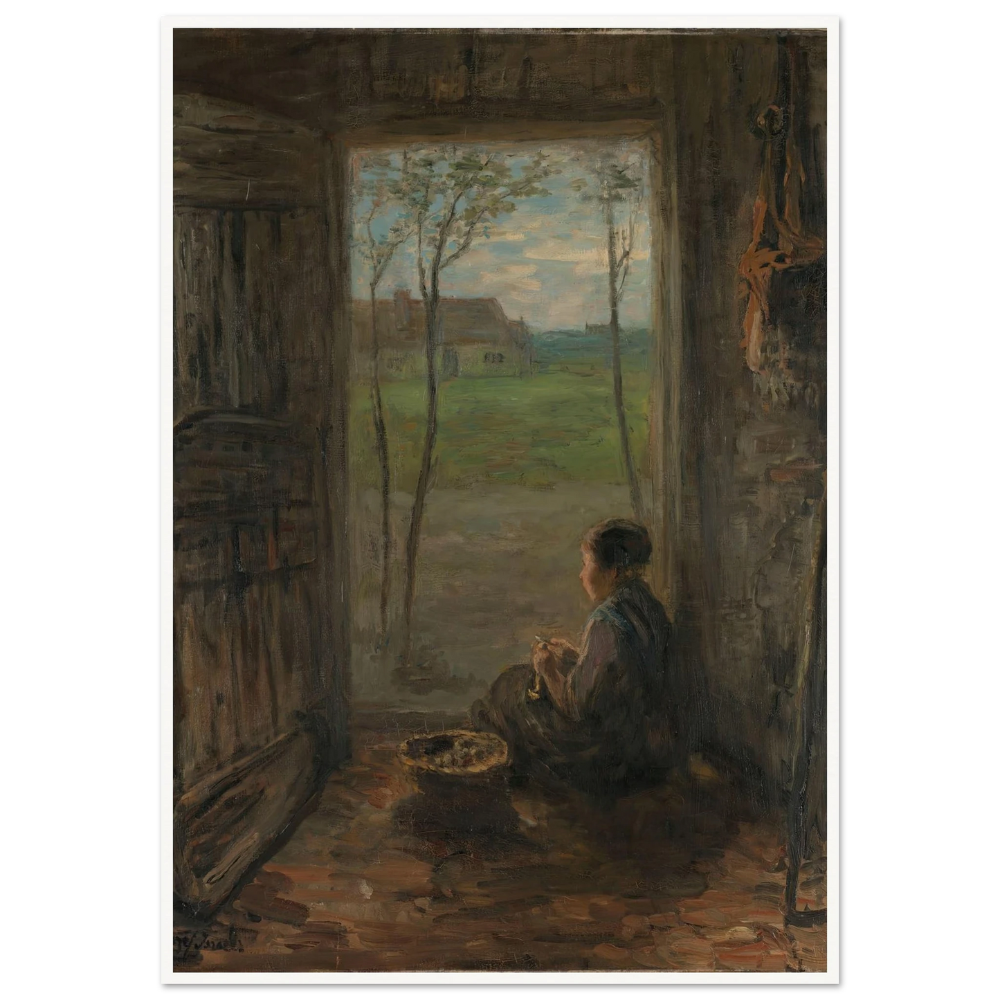 A Laren Scene (1905) Art Print | Jozef Israels-Quipham Collections