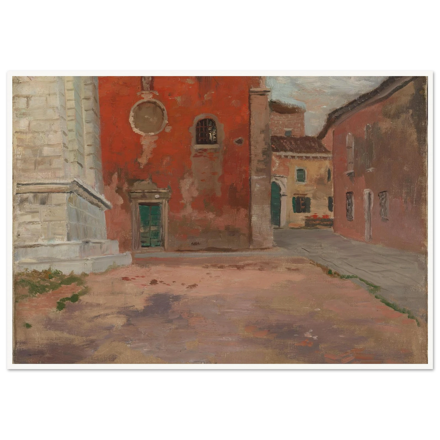 Red Church Wall in Venice (1894) Art Print | Frits Thaulow-Quipham Collections