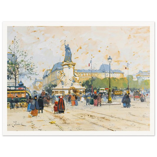 La Place De La République Art Print | Eugene Galien Laloue-Quipham Collections