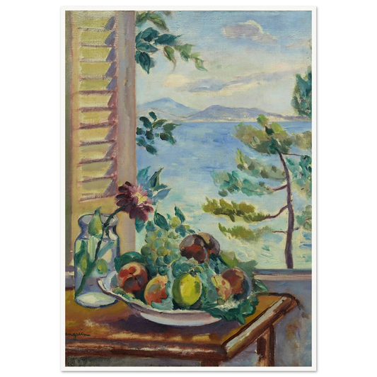 Pêches et raisins à la fenêtre (1920) Art Print | Henri Manguin-Quipham Collections