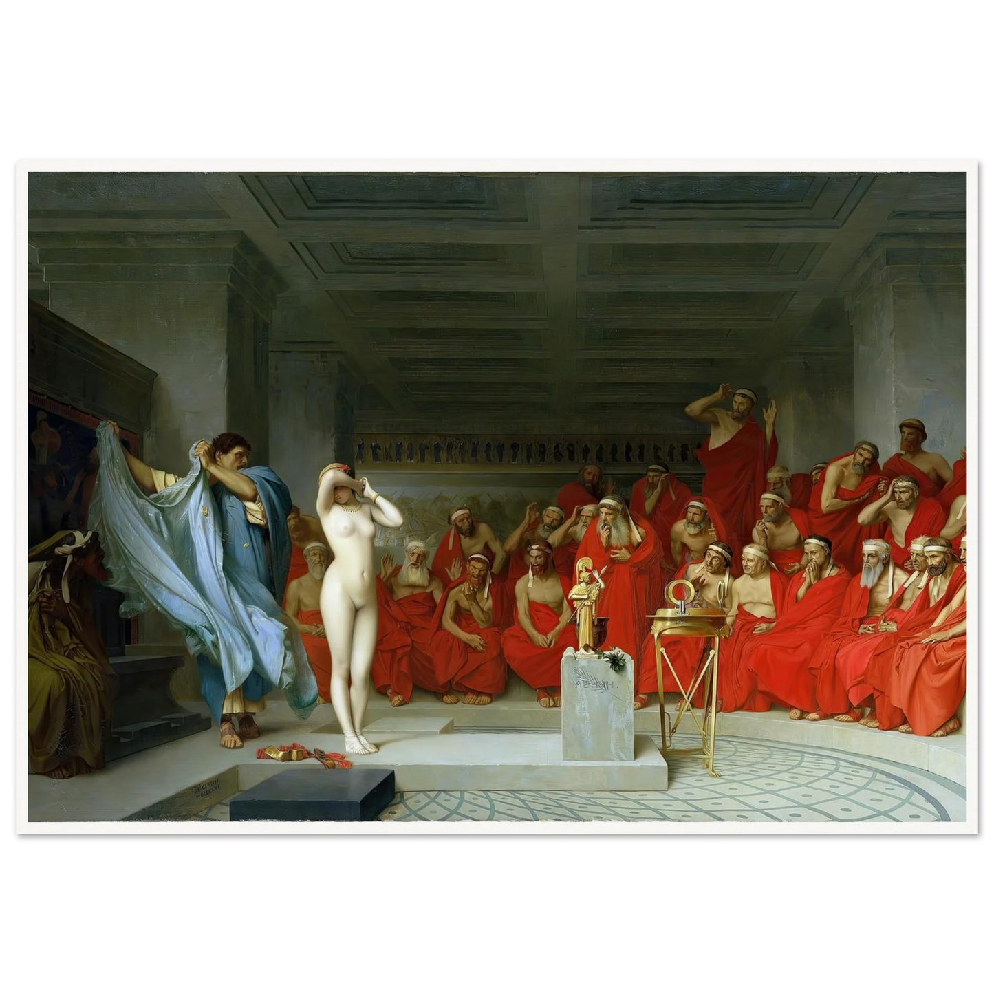 Phryne revealed before the Areopagus (1861) Art Print | Jean Leon Gerome-Quipham Collections