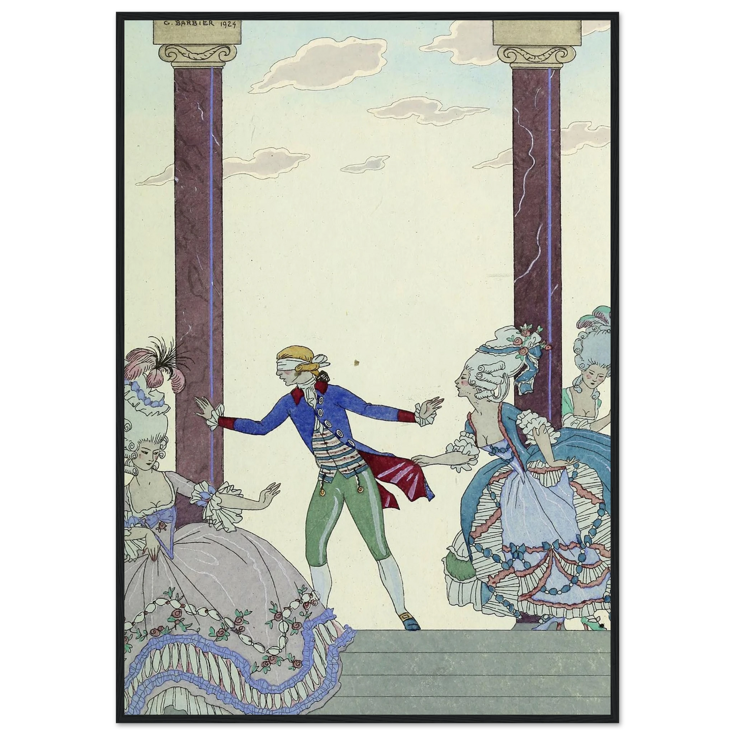 Falbalas et fanfreluches, Colin-Maillard (1925) Art Print | George Barbier-Quipham Collections