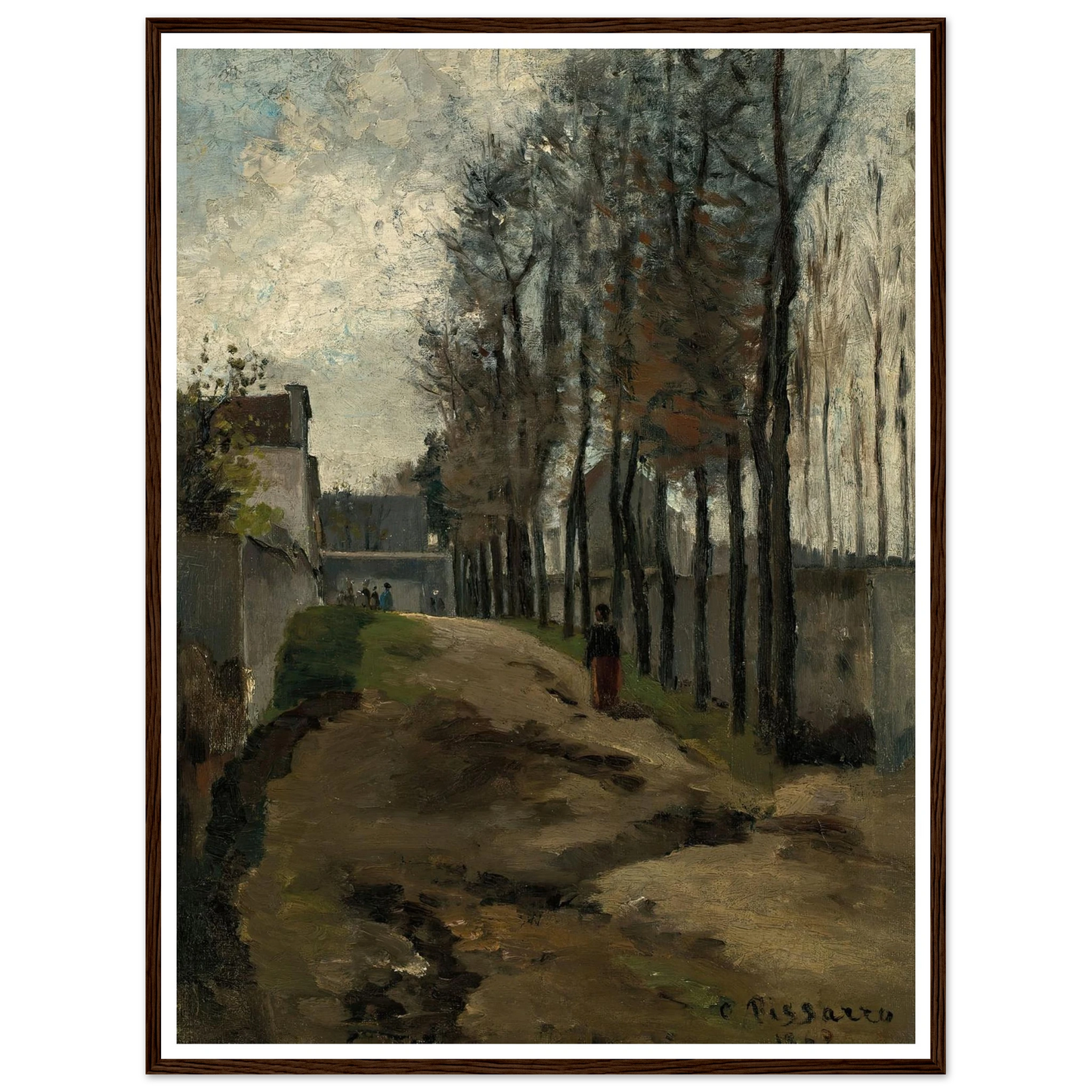 Le Chemin, paysage hivernal (1862) Art Print | Camille Pissarro-Quipham Collections