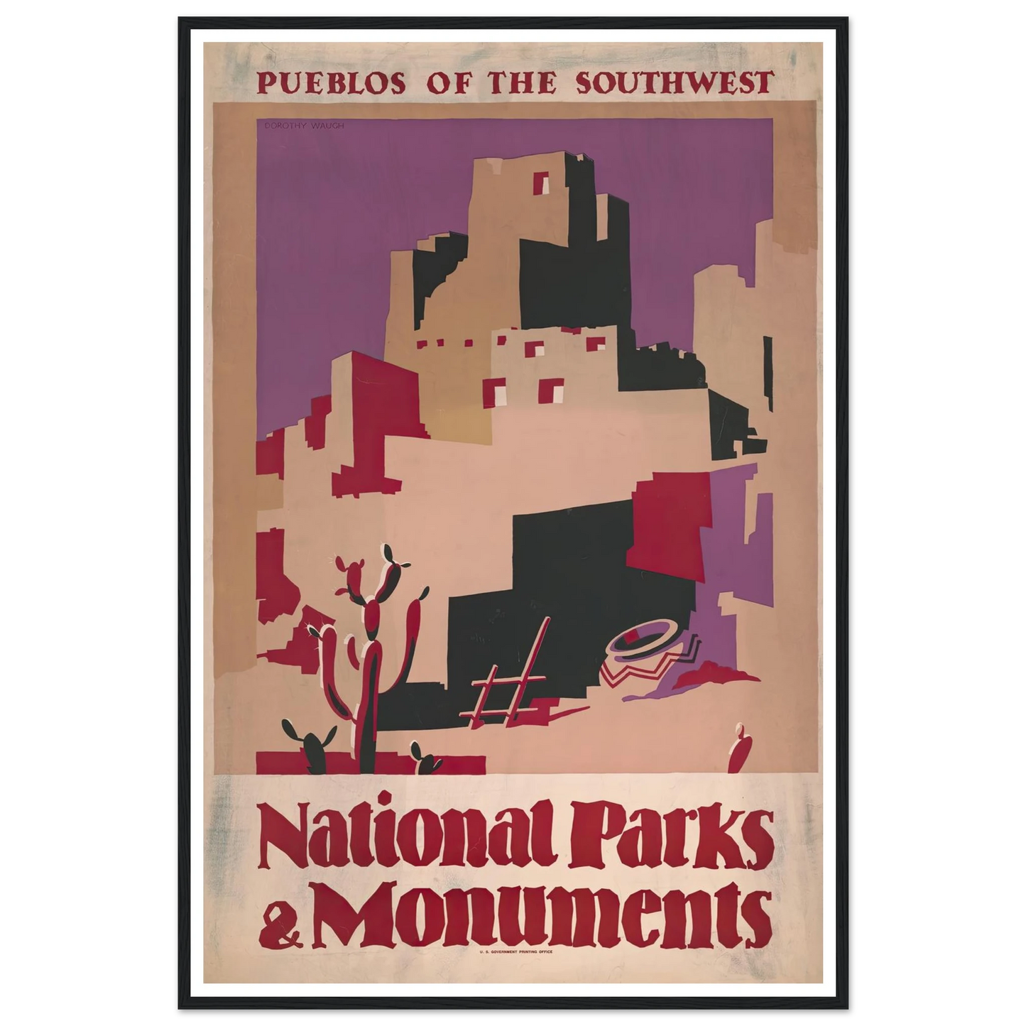 National parks and monuments Pueblos of the southwest (1930) Art Print | Dorothy Waugh-Quipham Collections