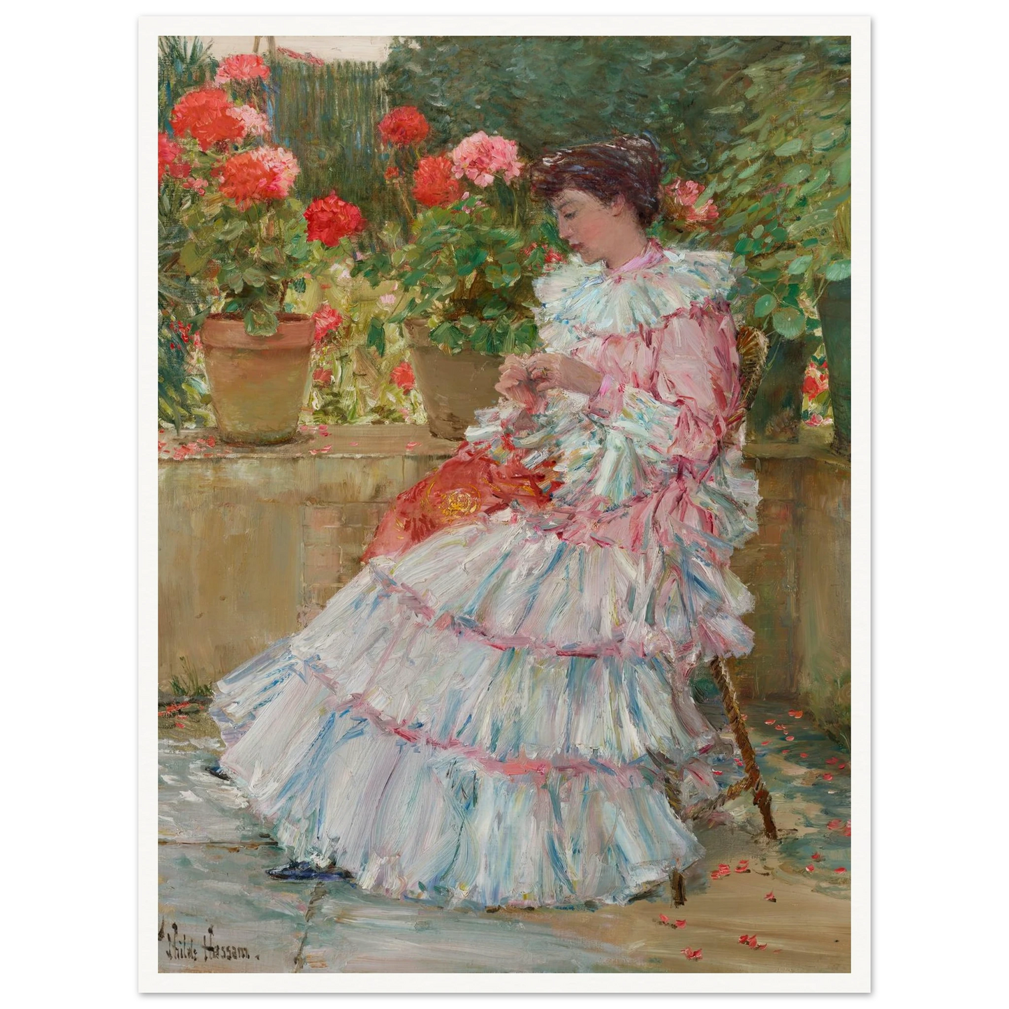 Geraniums (circa 1888-1889) Art Print | Childe Hassam-Quipham Collections