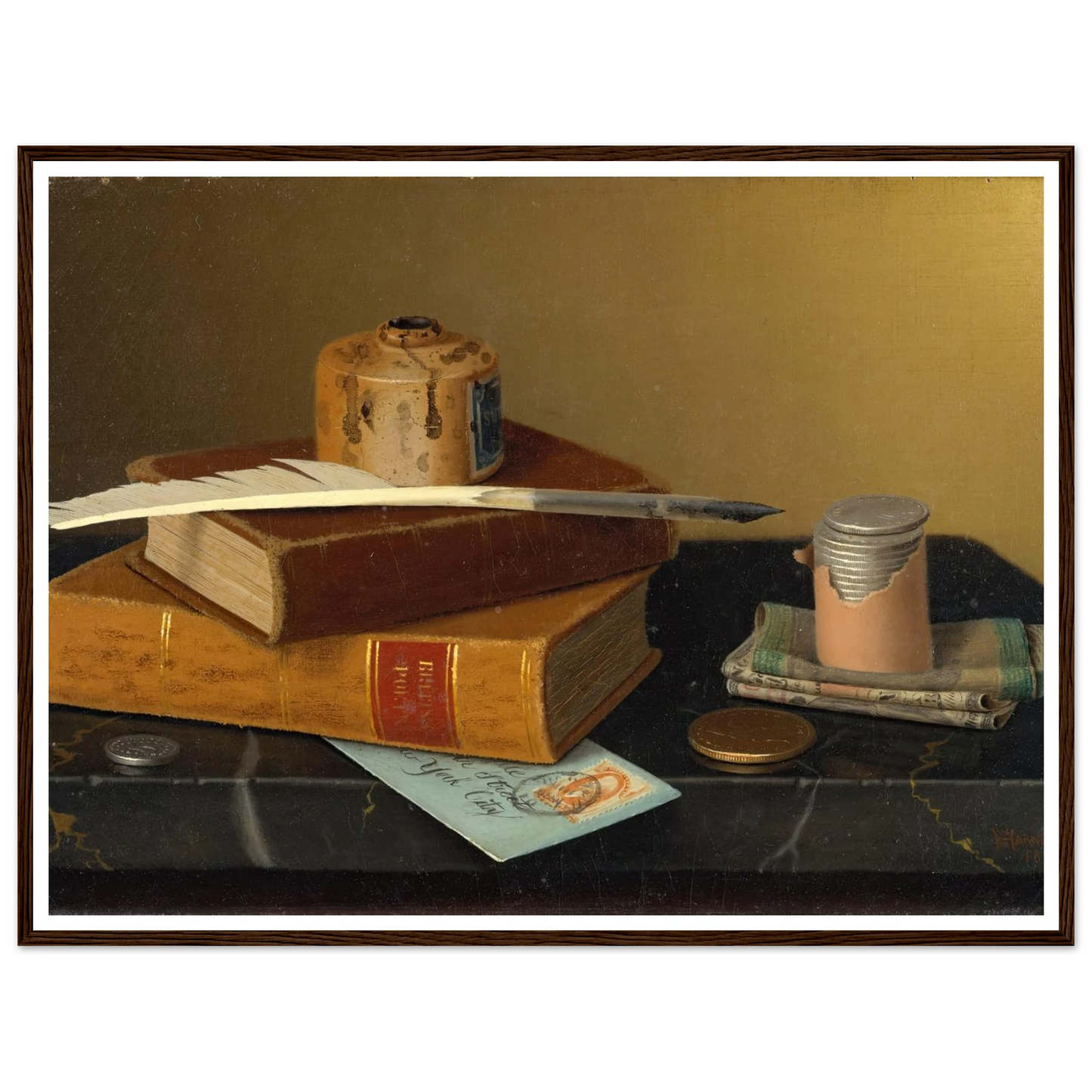The Banker’s Table (1877) Art Print | William Michael Harnett-Quipham Collections