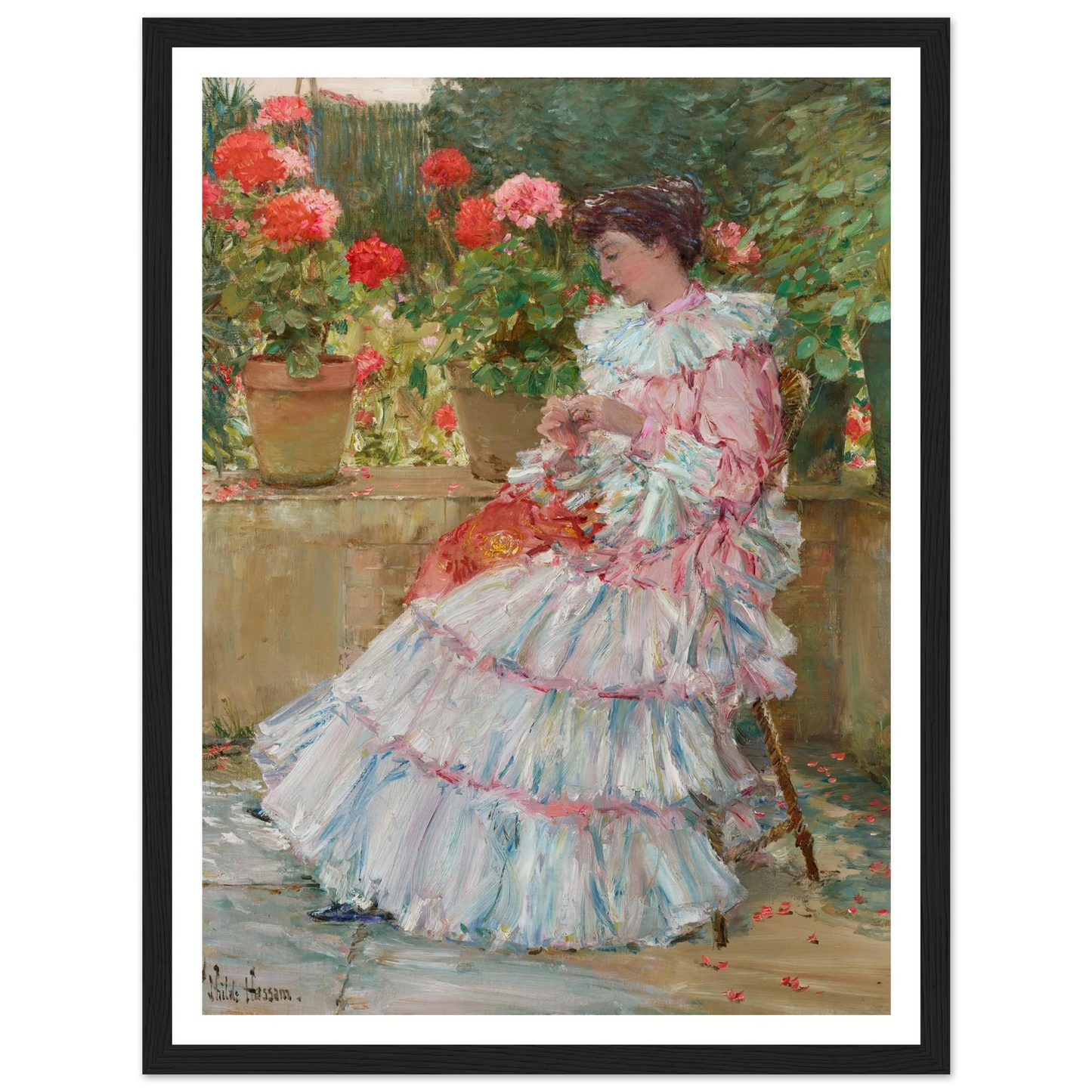 Geraniums (circa 1888-1889) Art Print | Childe Hassam-Quipham Collections