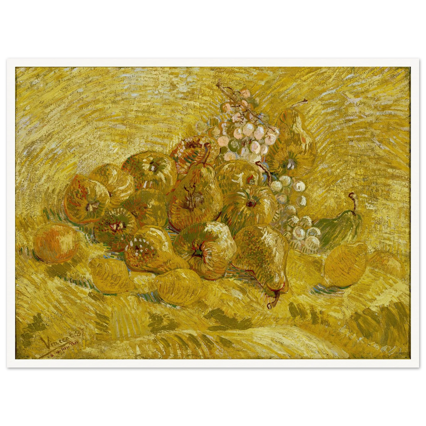 Quinces, lemons, pears and grapes (from 1887 until 1888) Art Print | Vincent van Gogh-Quipham Collections