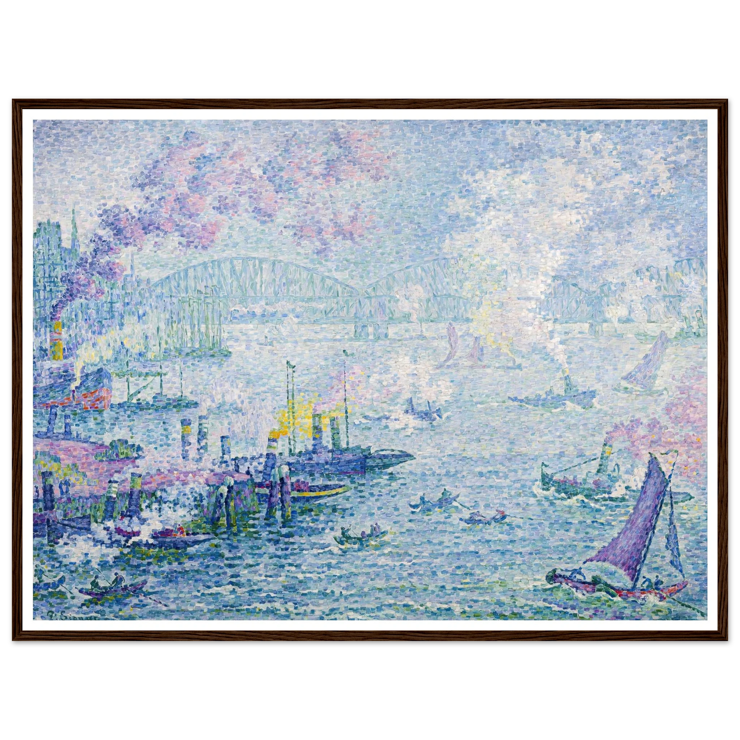 The Port of Rotterdam (1907) Art Print | Paul Signac-Quipham Collections