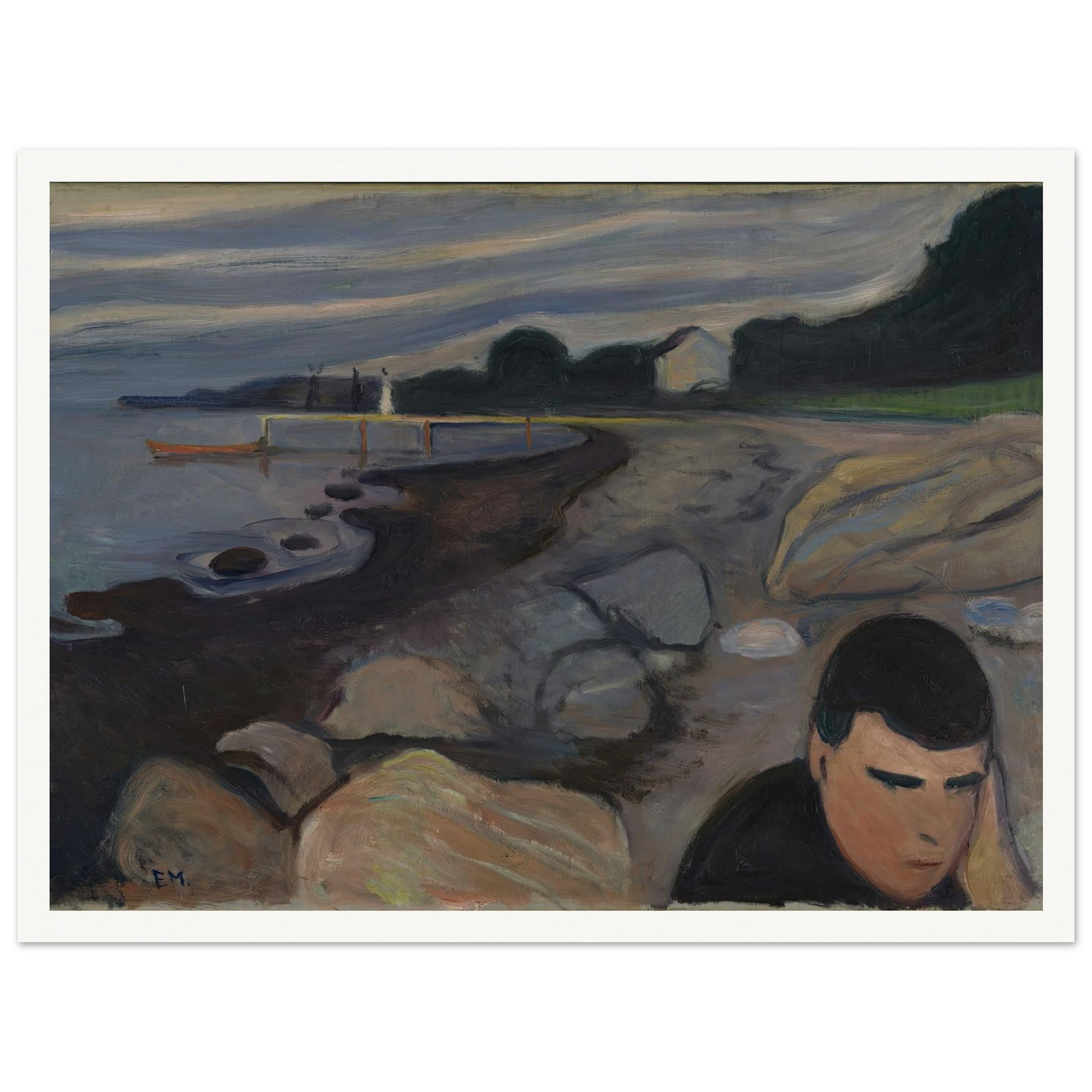 Melancholy (1892) Art Print | Edvard Munch-Quipham Collections