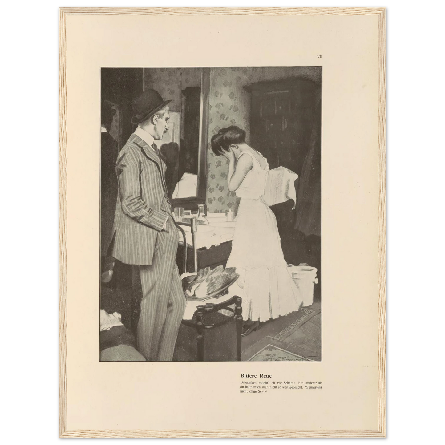 Bittere Reue (1908) Art Print | Ferdinand Freiherr von Reznicek-Quipham Collections