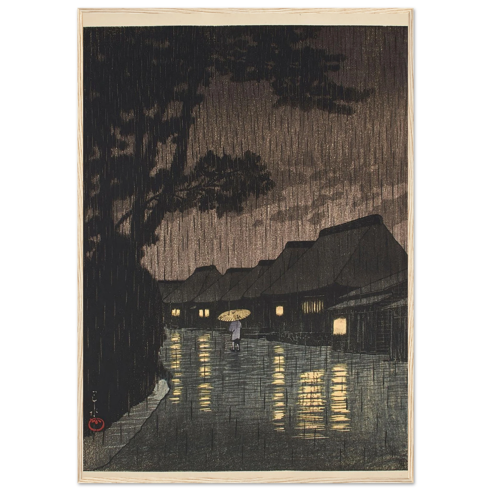 Soshu Maekawa no ame (Rain at Maekawa, Sagami Province) (1932) Art Print | Kawase Hasui-Quipham Collections
