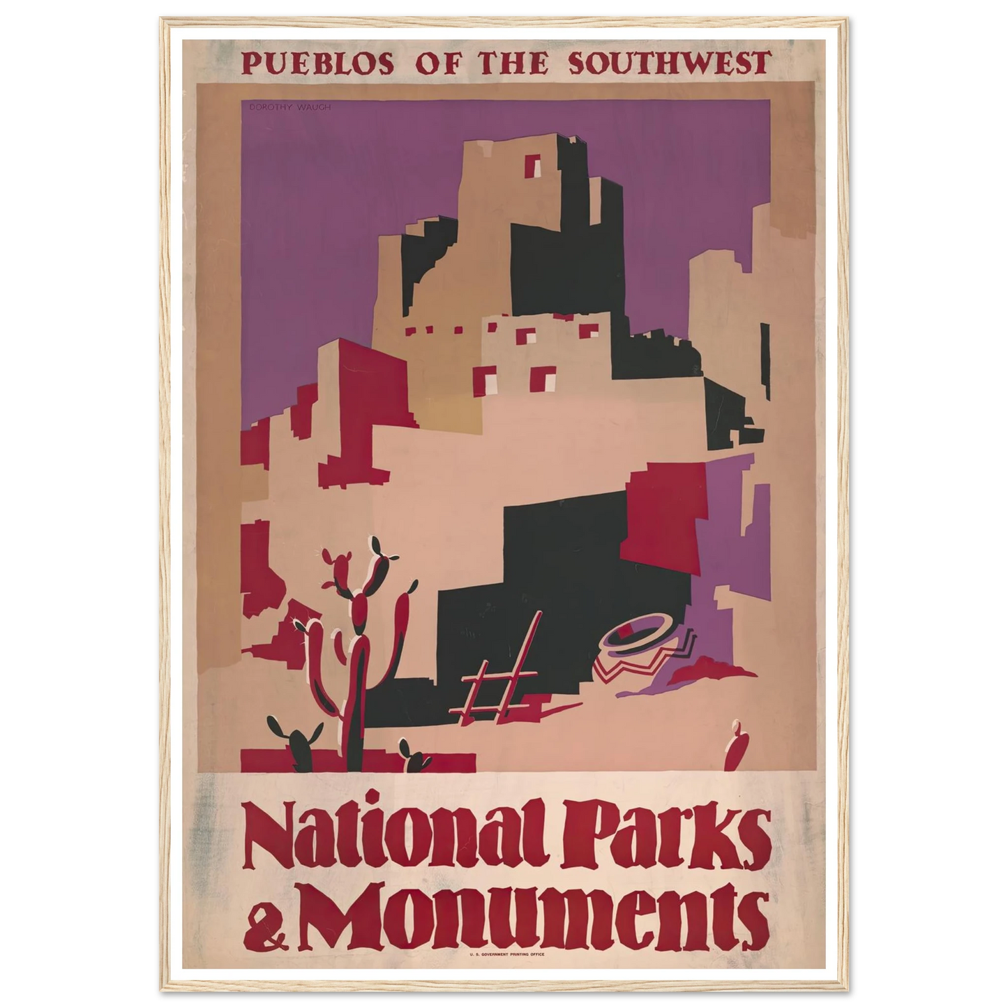 National parks and monuments Pueblos of the southwest (1930) Art Print | Dorothy Waugh-Quipham Collections