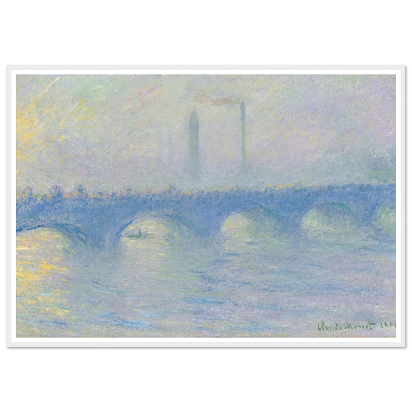 Waterloo Bridge, effet de brume (1904) Art Print | Claude Monet-Quipham Collections