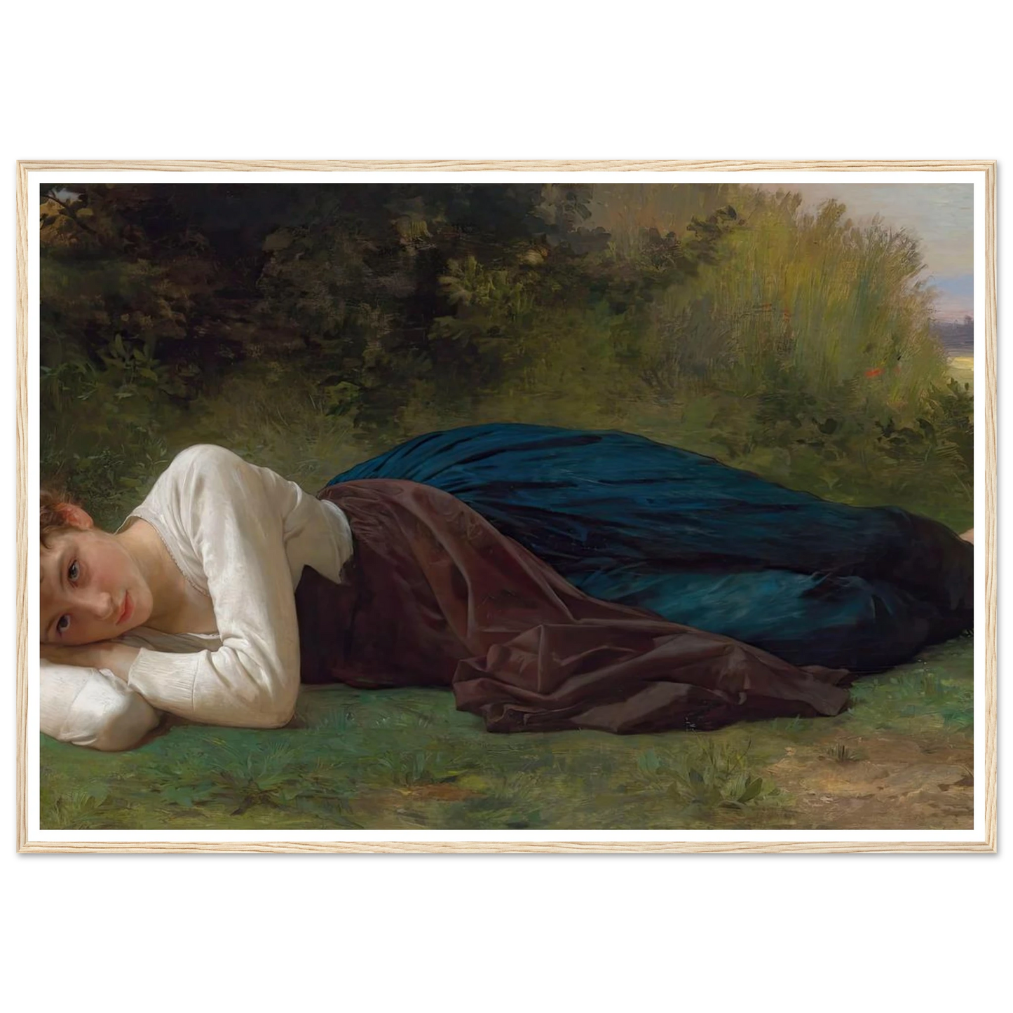 Le Repos (Jeune Fille Couchée) (1880) Art Print | William Bouguereau-Quipham Collections