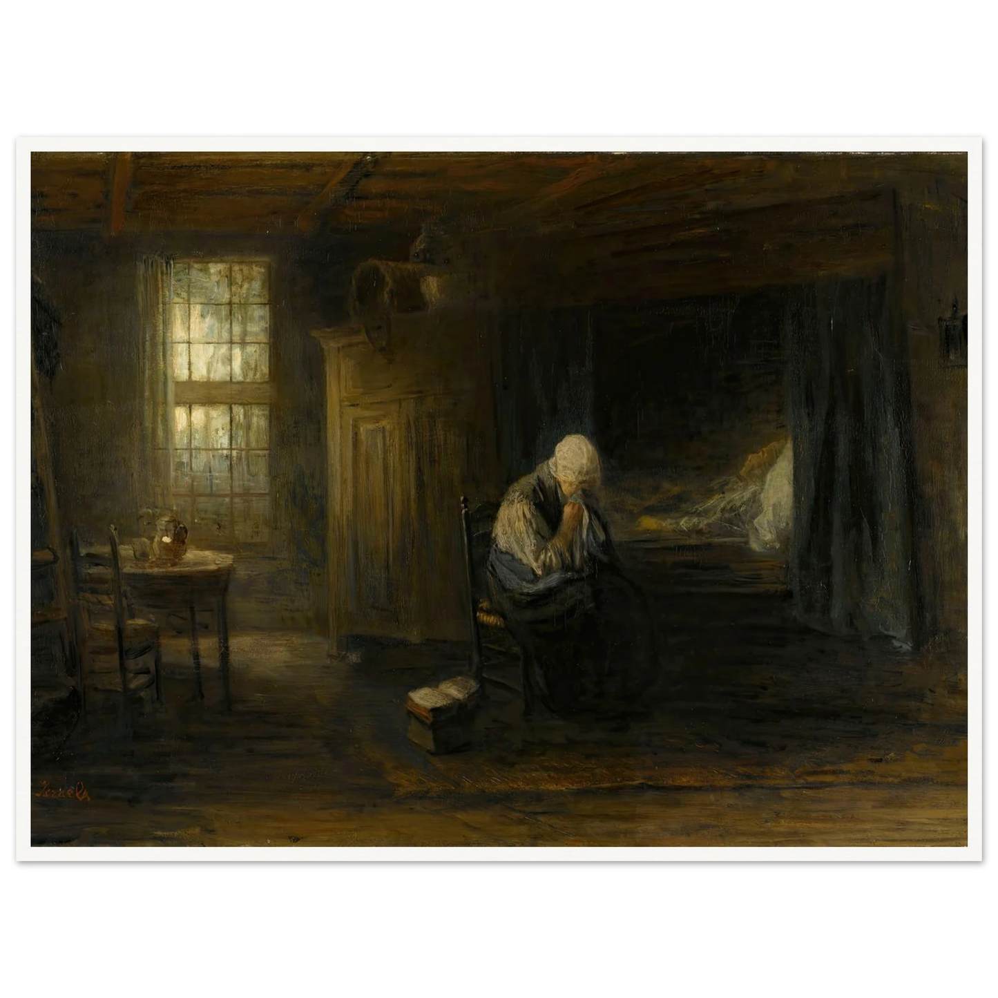 ‘Alone in the World’ (1878) Art Print | Jozef Israels-Quipham Collections