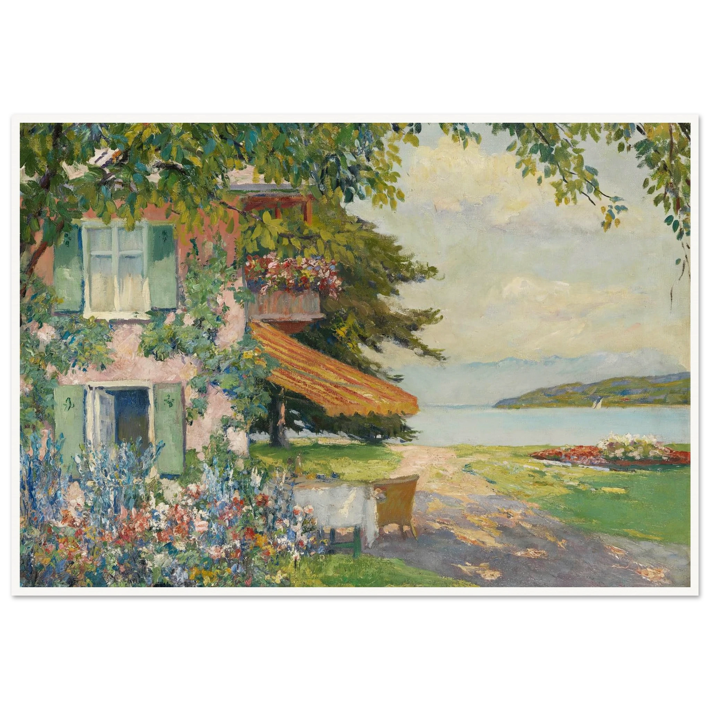 Spring Garden in Starnberg (1920) Art Print | Edward Cucue-Quipham Collections