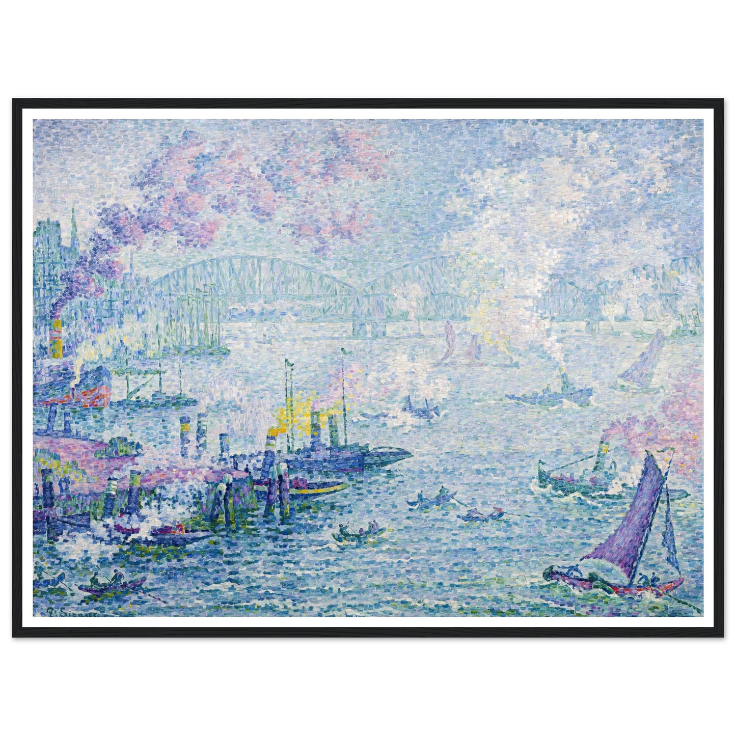 The Port of Rotterdam (1907) Art Print | Paul Signac-Quipham Collections