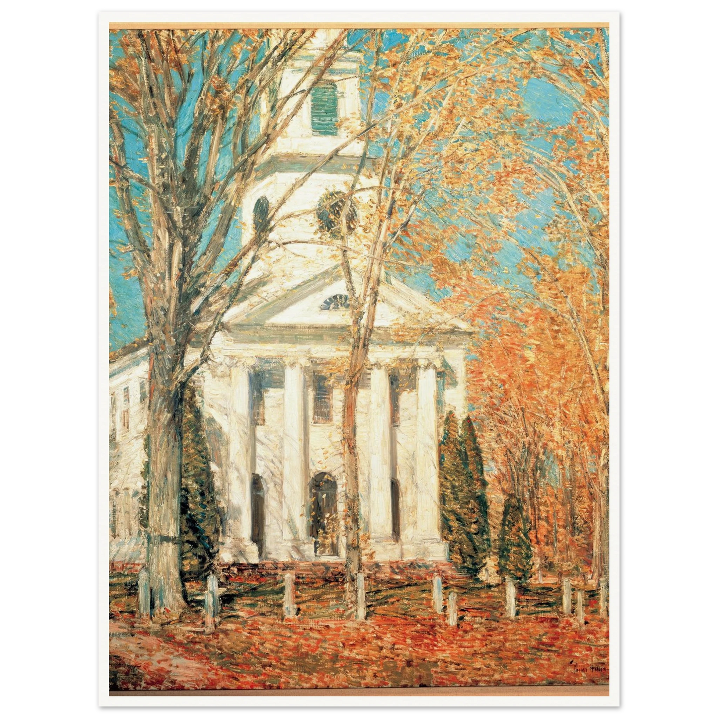 Church at Old Lyme, Connecticut (1905) Art Print | Childe Hassam-Quipham Collections