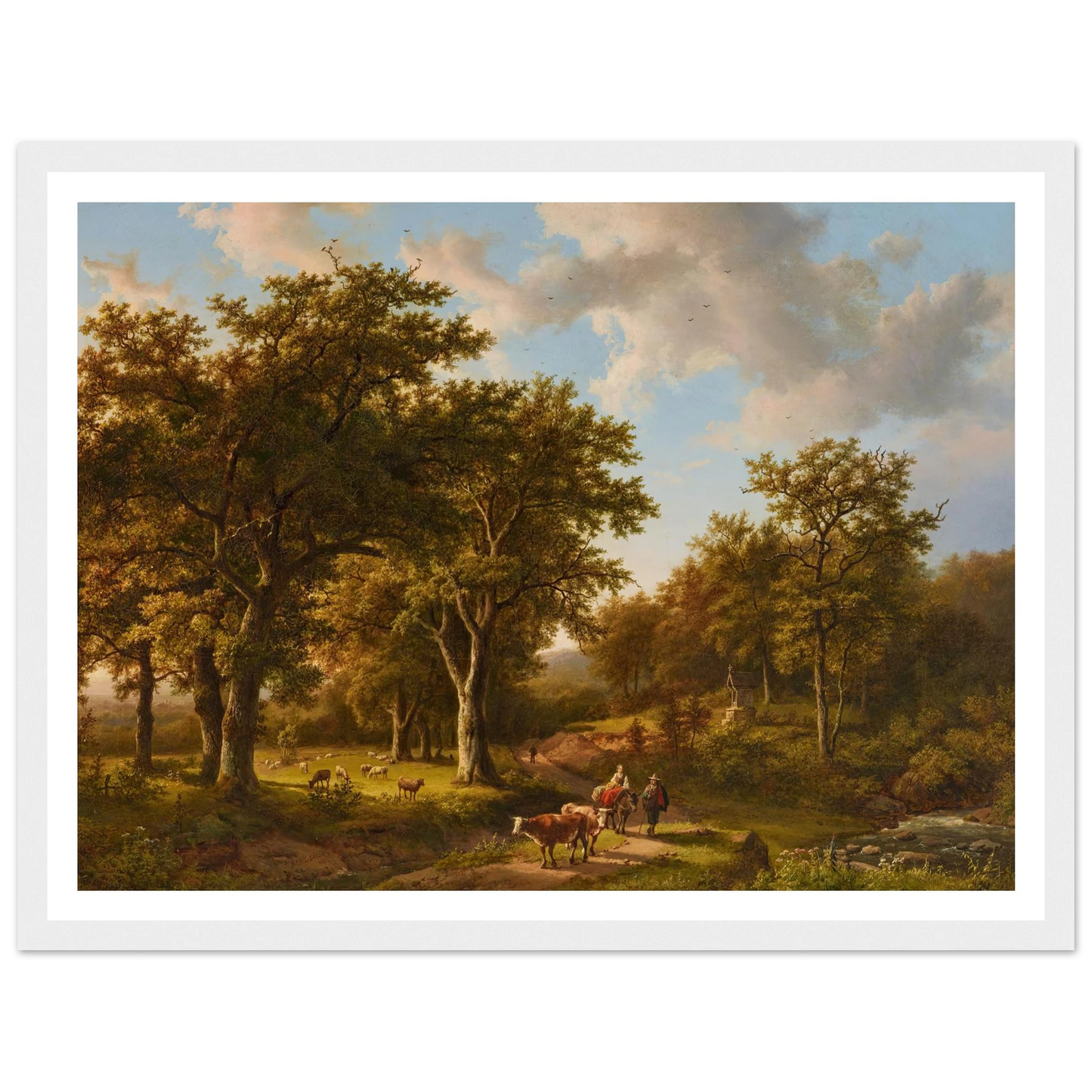 Waldlandschaft mit Hirten und Vieh Art Print | Barend Cornelis Koekkoek-Quipham Collections