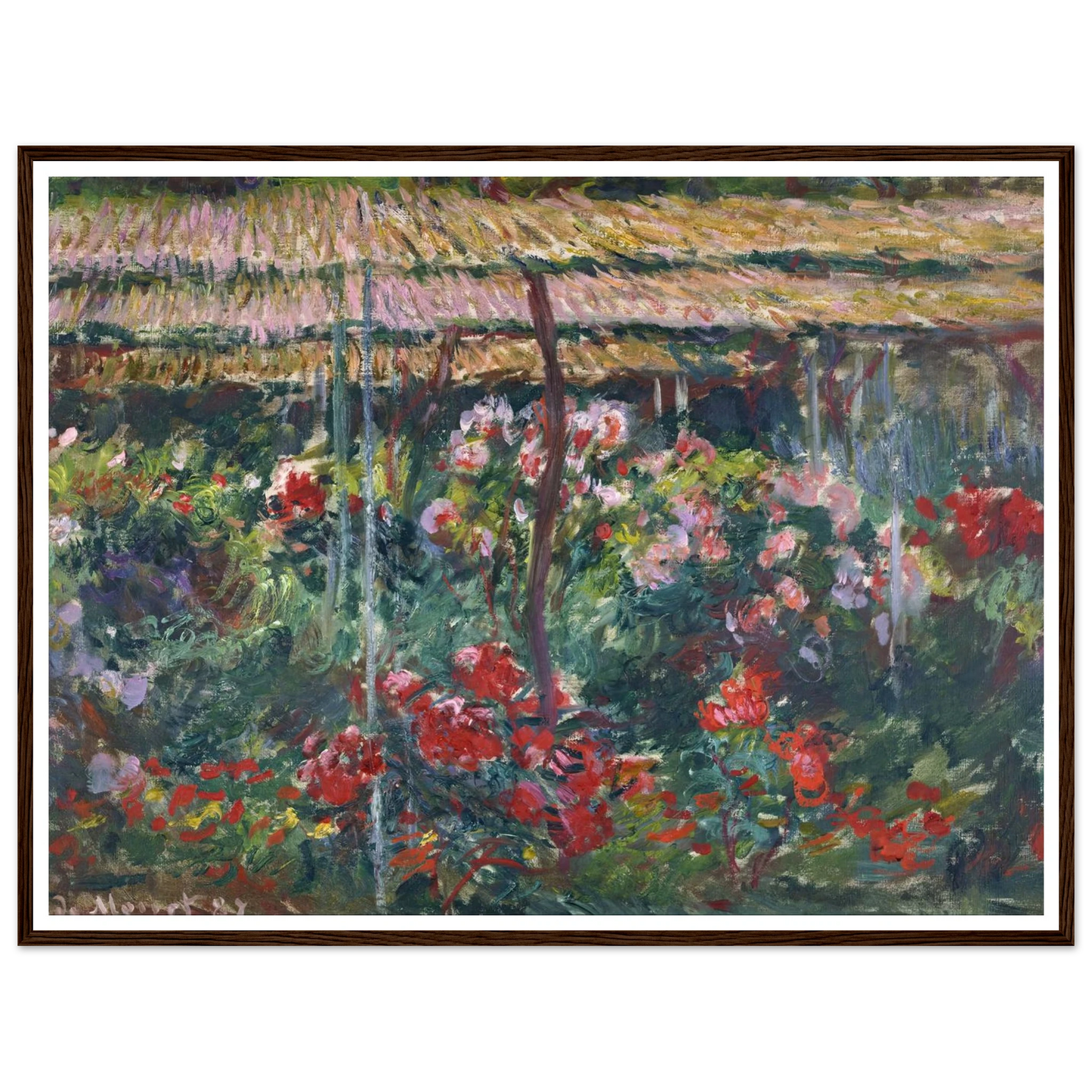 Peony Garden (1887) Art Print | Claude Monet-Quipham Collections