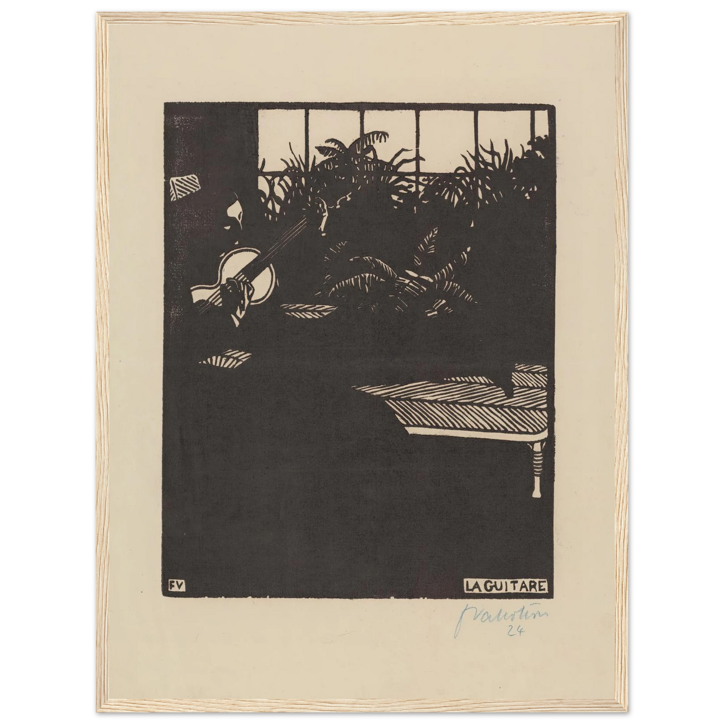 La guitare (1897) Art Print | Felix Vallotton-Quipham Collections