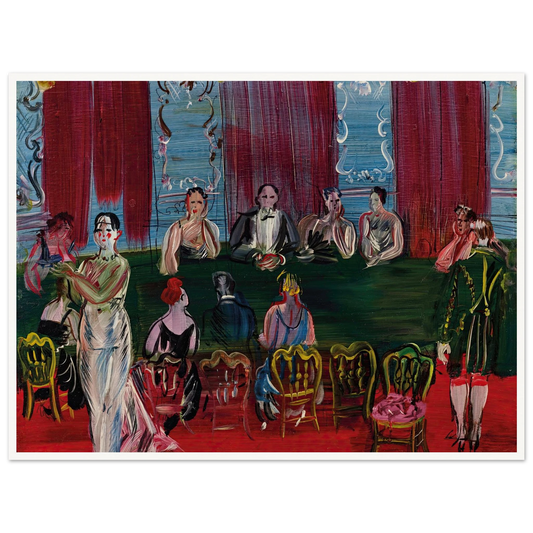 Baccara (1938) Art Print | Raoul Dufy - Framed Poster - 30x40 cm / 12x16″ - Black frame