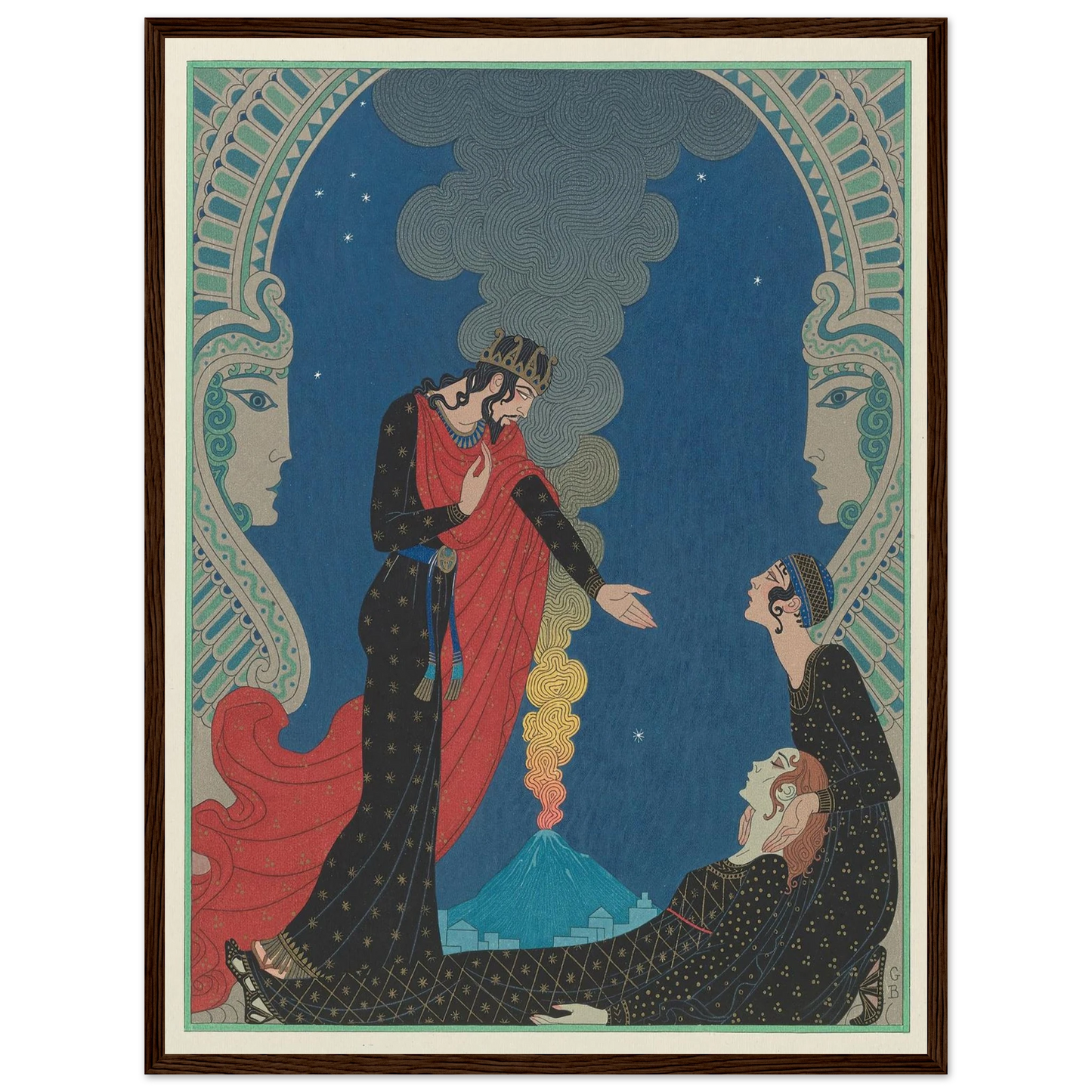 Empedocles and Panthea (1929) Art Print | George Barbier-Quipham Collections