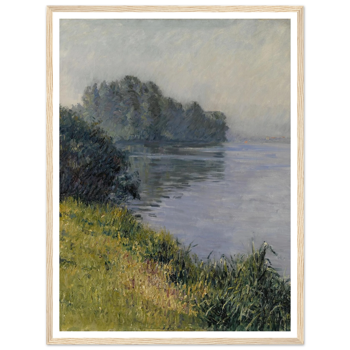 La Seine à l’Île Marante par temps brumeux (1891) Art Print | Gustave Caillebotte-Quipham Collections