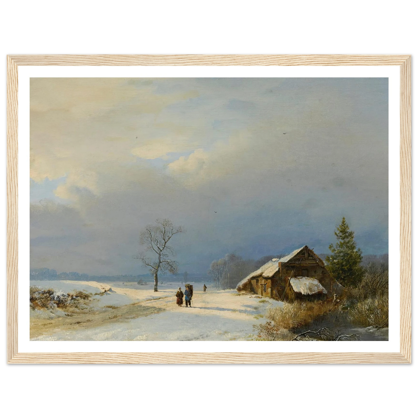 Dutch winter in the Gooi (1828) Art Print | Barend Cornelis Koekkoek-Quipham Collections