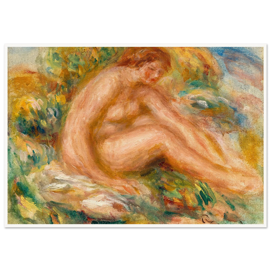 Baigneuse (circa 1916) Art Print | Pierre Auguste Renoir - Framed Poster - 30x40 cm / 12x16″ - Black frame
