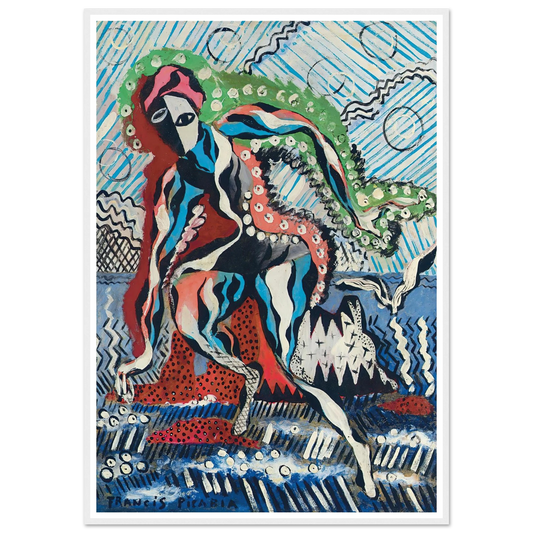 Baigneuse (circa 1925-1926) Art Print | Francis Picabia - Framed Poster - 30x40 cm / 12x16″ - Black frame