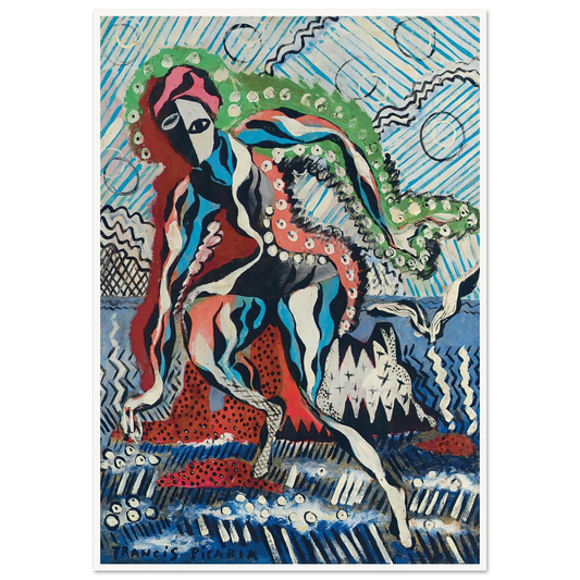 Baigneuse (circa 1925-1926) Art Print | Francis Picabia - Framed Poster - 30x40 cm / 12x16″ - Black frame